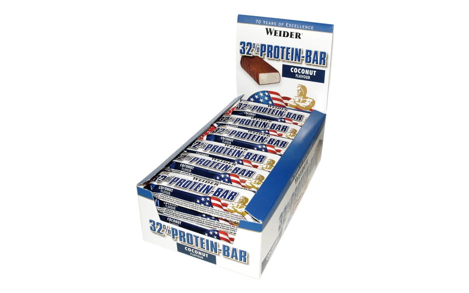 Weider 32% Protein Bar - 24x 60g Riegel – Bild 4