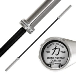 Kalibrierte 20kg Bastard Power Bar - Schwarzer Hantelschaft, IPF Zertifiziert