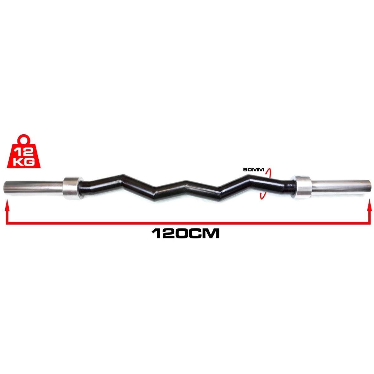 SZ Olympische Curl Stange - 50MM Dick – Bild 3