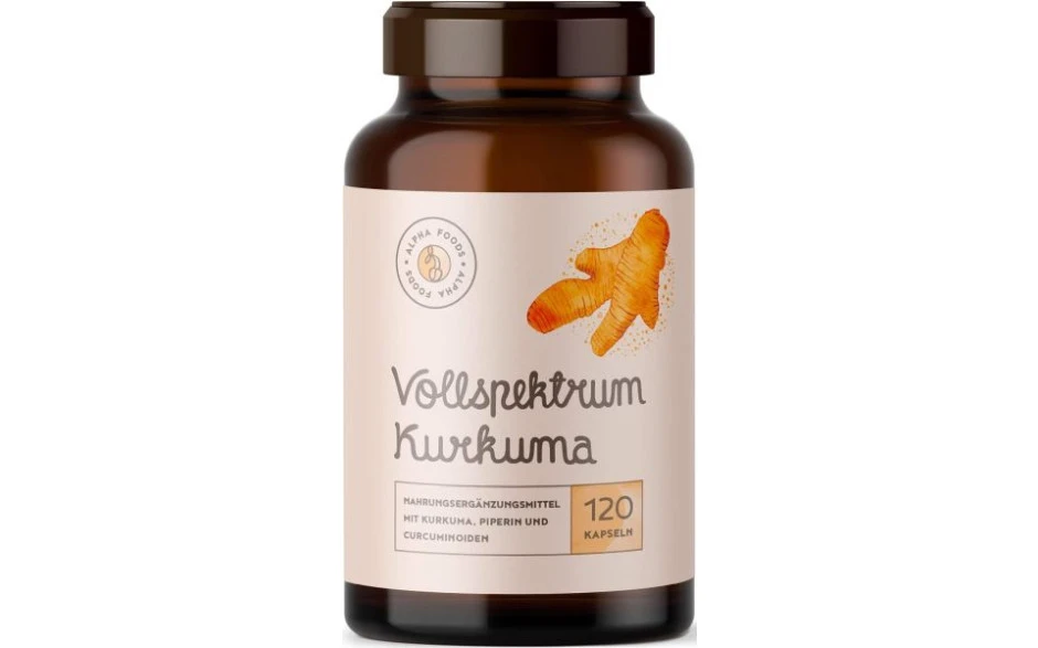 Alpha Foods Vollspektrum Kurkuma - 120 Kapseln