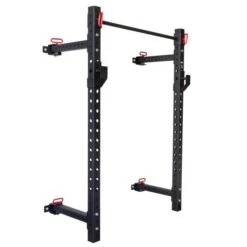 Riot Garage Wandmontiertes Faltbares Rack - 1,9m Hoch, Schwarz